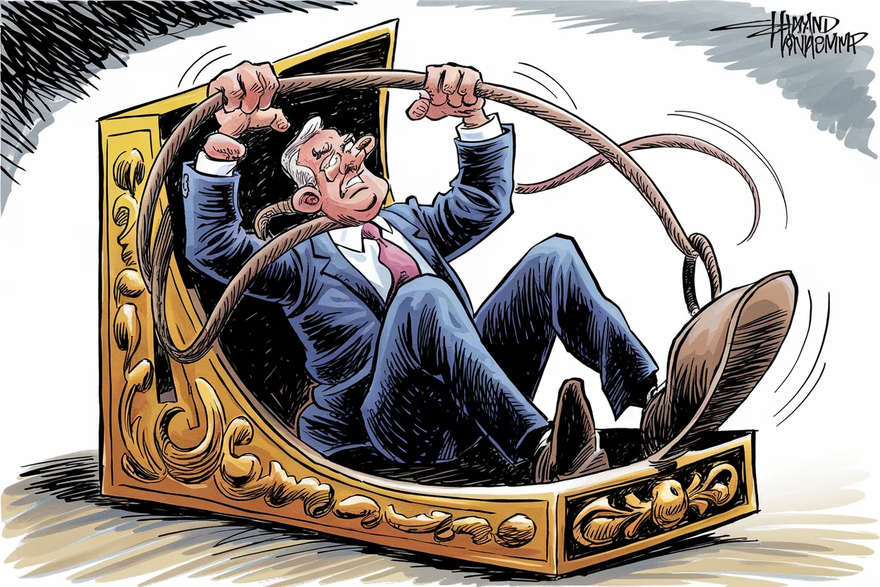 Editorial cartoon based on: Hungary's Magyar defeats Orbán in historic election, reshaping Europe's political landscape
