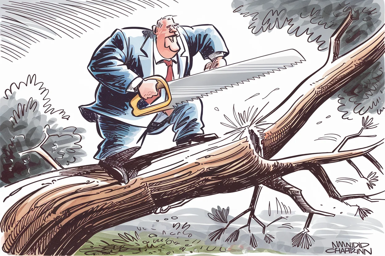 Editorial cartoon based on: Pentagon memo floats sanctions against NATO allies over Iran war, including threat to reassess Falklands support