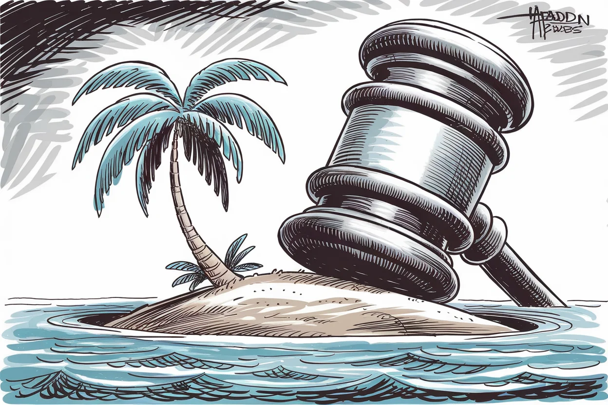 Editorial cartoon based on: UN General Assembly reinforces states' climate obligations as US, Russia and oil exporters vote against