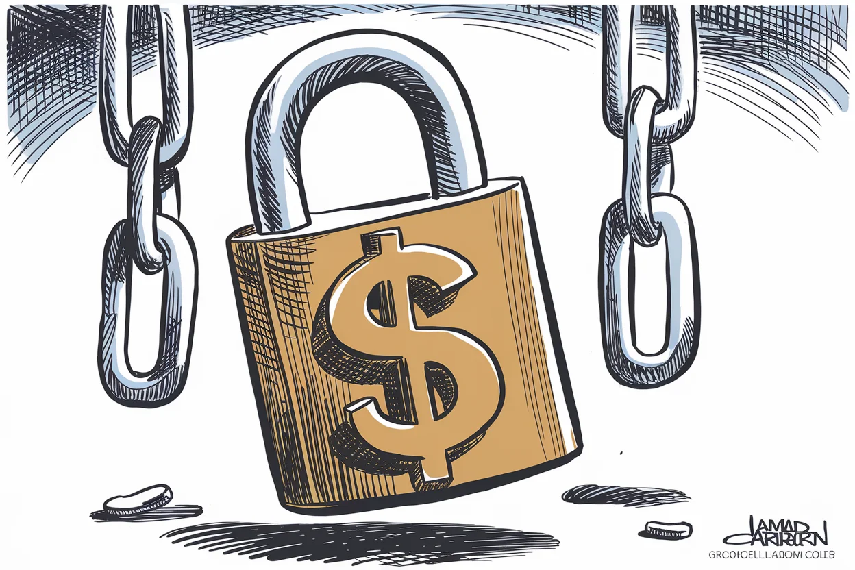 Editorial cartoon based on: US proposes tariffs of up to 12.5% on 60 countries, including India and Pakistan, over forced labour failures