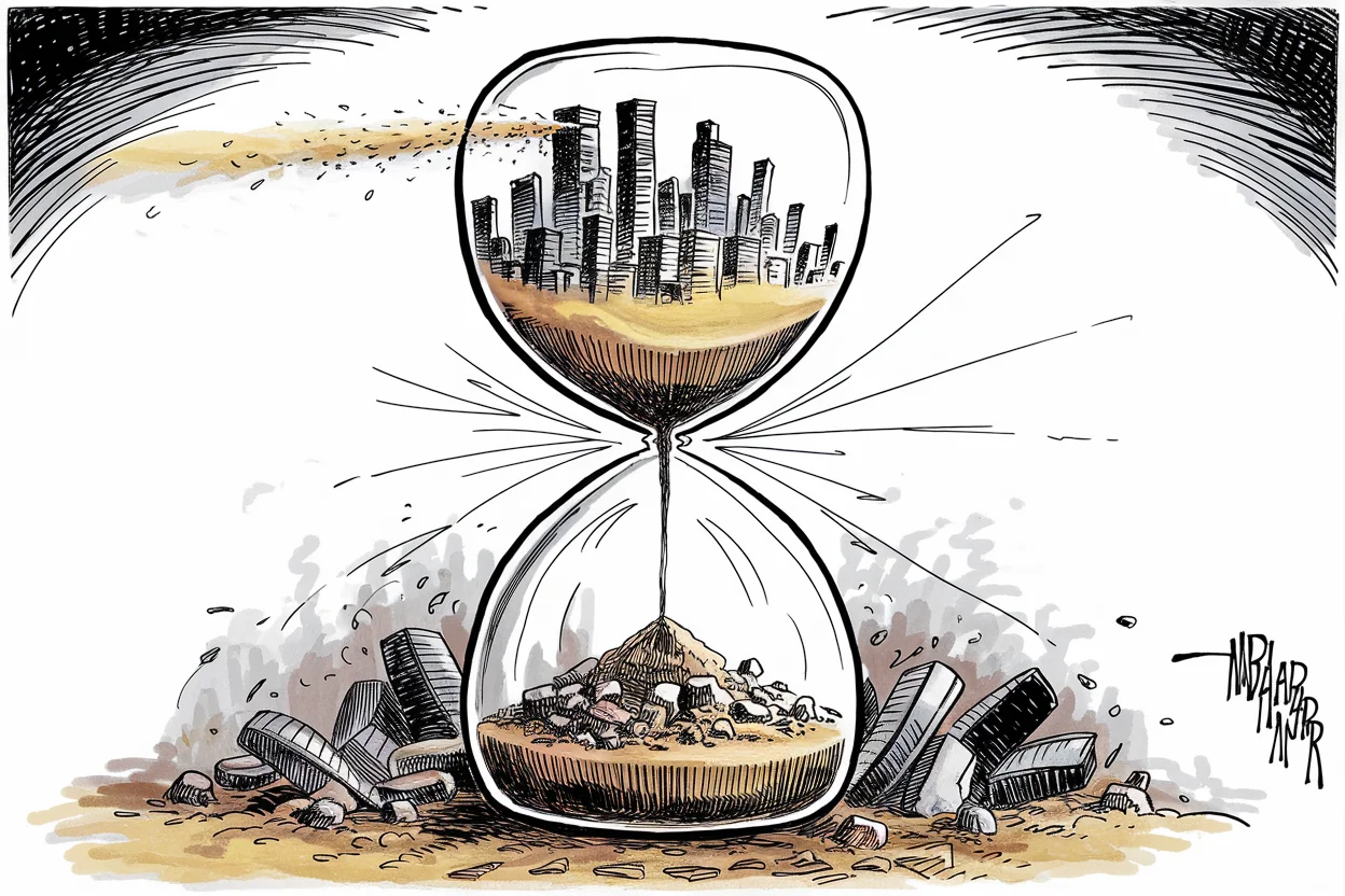 Editorial cartoon based on: UN sounds 'code red' alarm over El Obeid as Sudan faces new humanitarian catastrophe