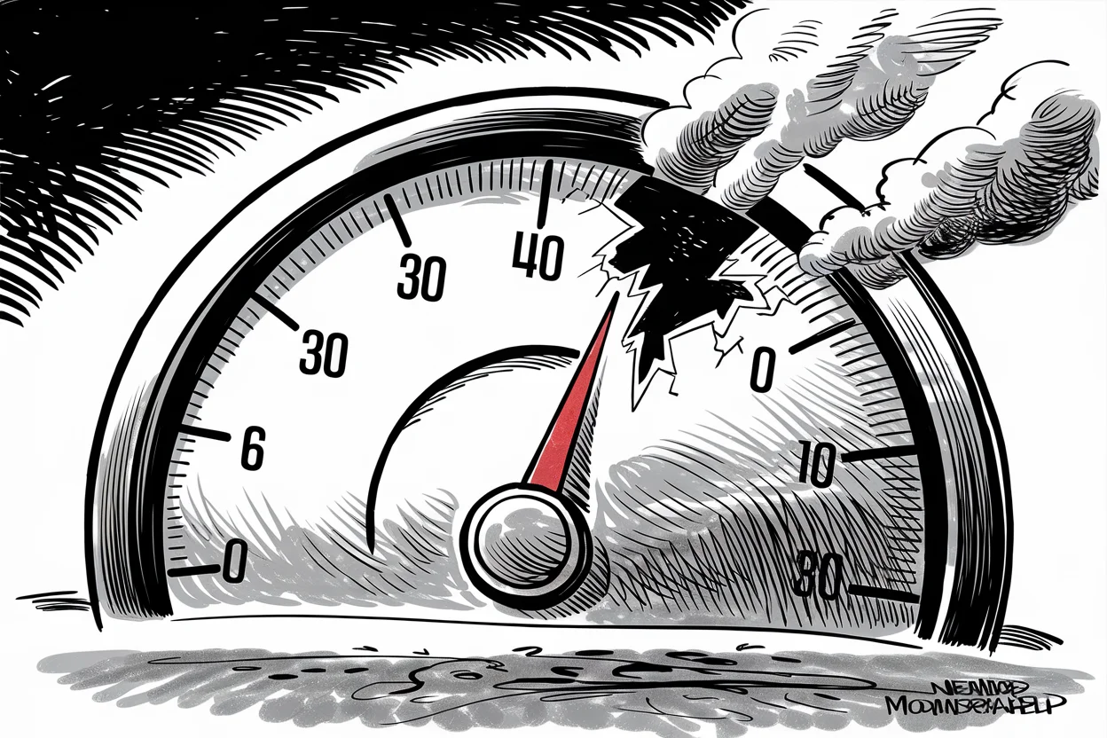 Editorial cartoon based on: Ukraine's strikes on Russian refineries spark nationwide fuel shortages and station chaos