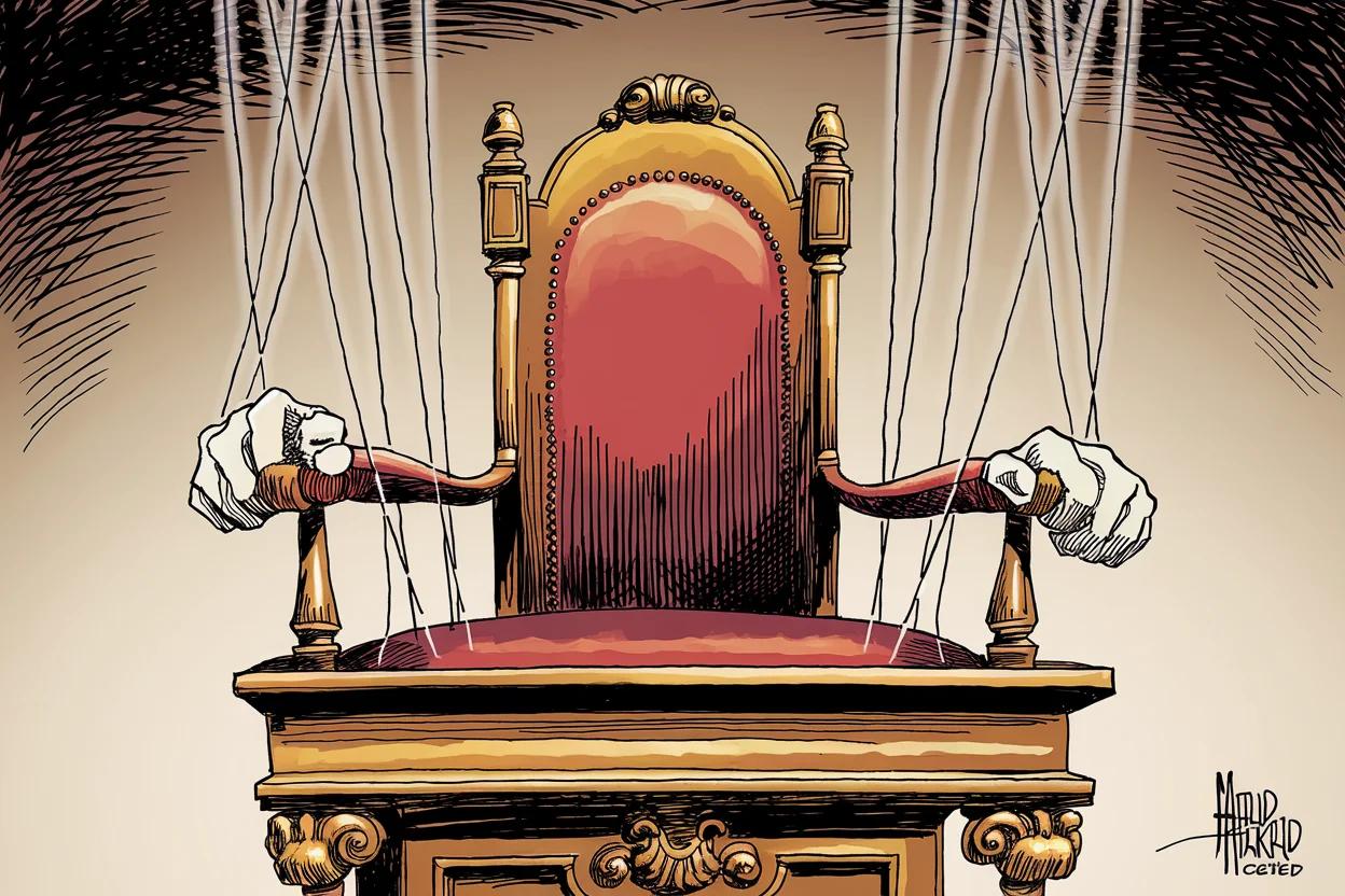 Editorial cartoon based on: Syria's new parliament convenes first session since Assad's ouster