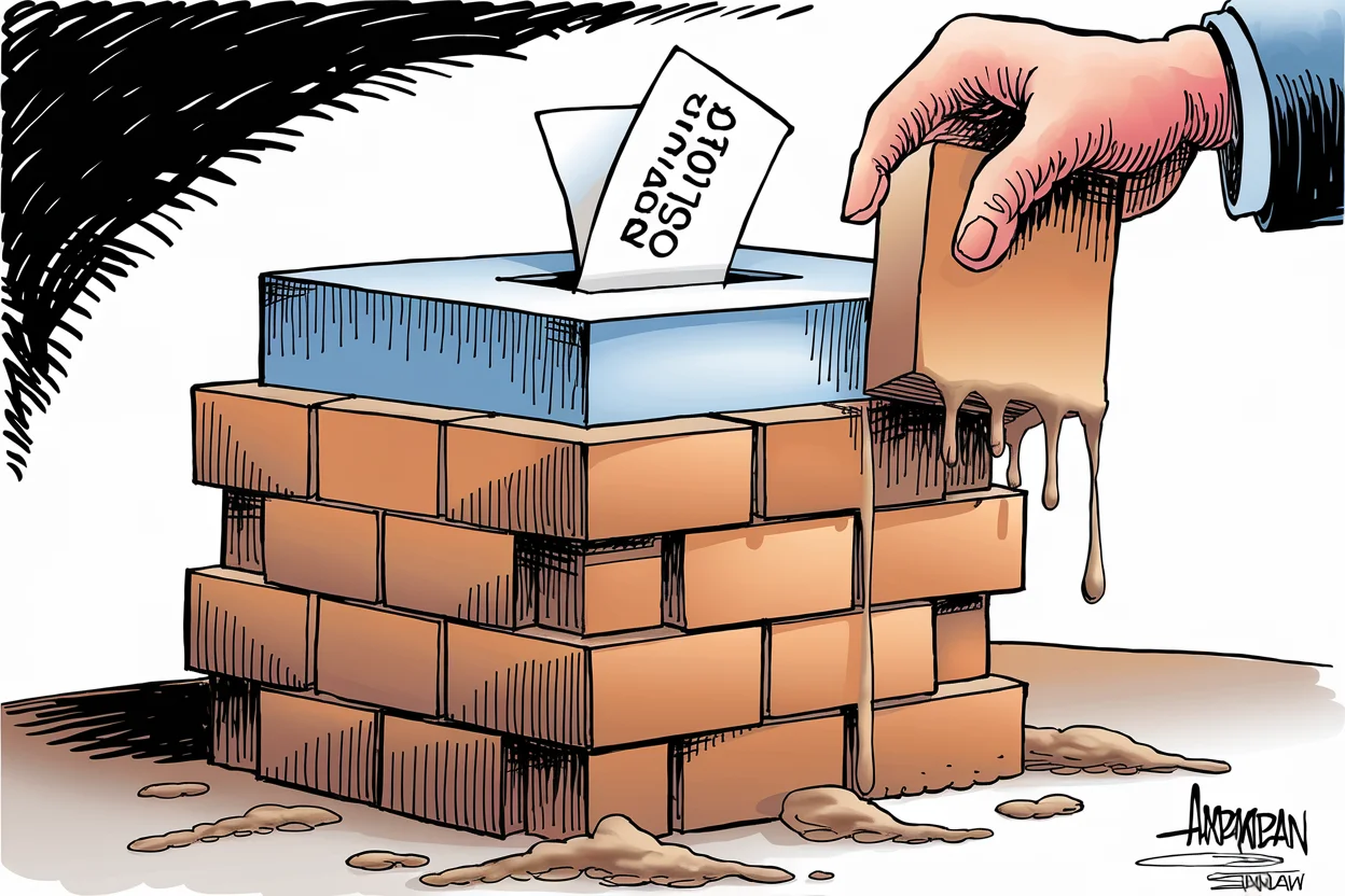 Editorial cartoon based on: Nicaragua's Ortega declares end to elections, cementing family dictatorship