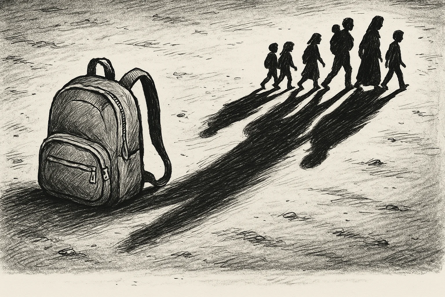 Editorial cartoon based on: Pakistan's mass Afghan expulsion leaves millions displaced and girls out of school overnight
