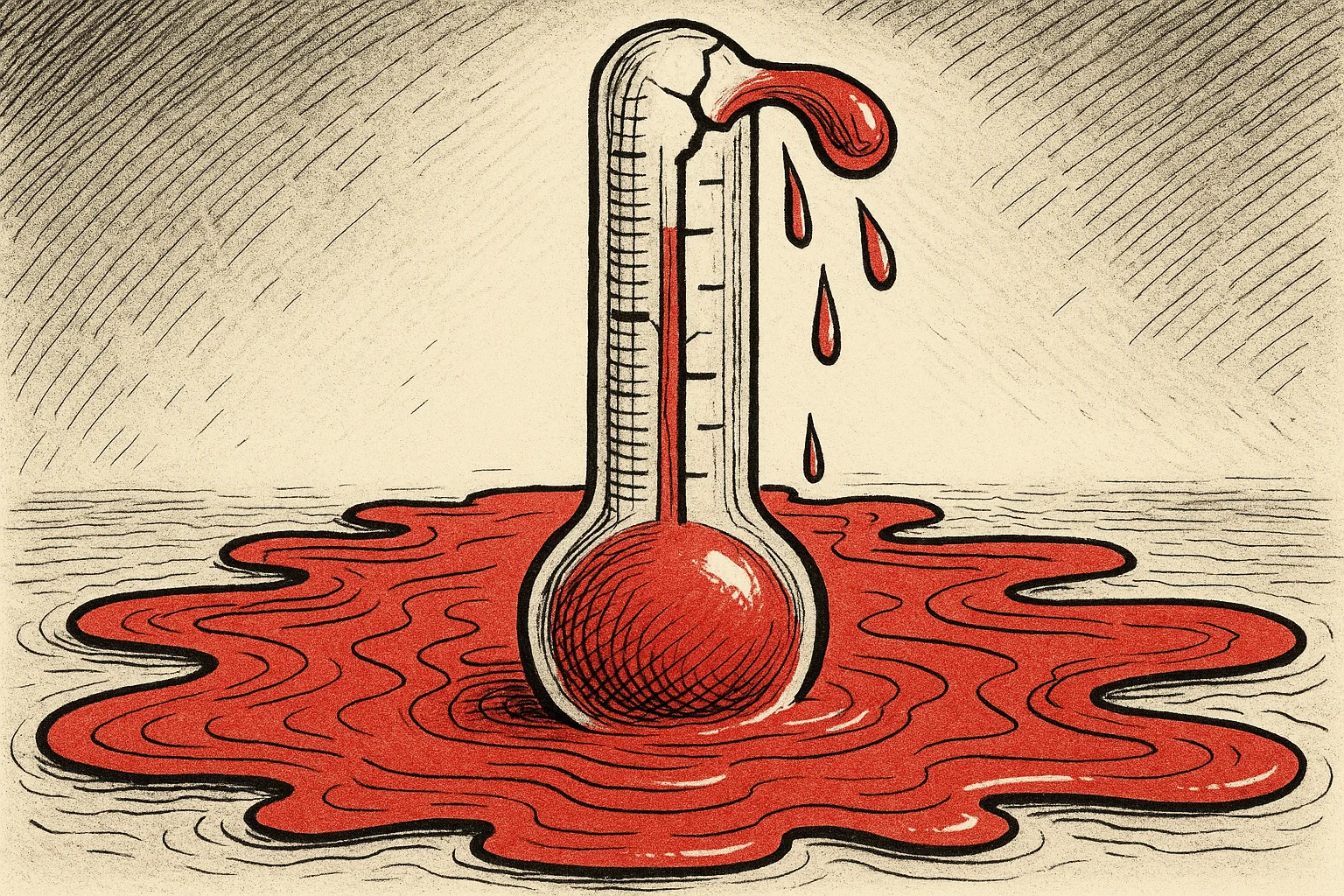Editorial cartoon based on: UN warns world will overshoot 1.5°C climate target but calls recovery pathway still possible